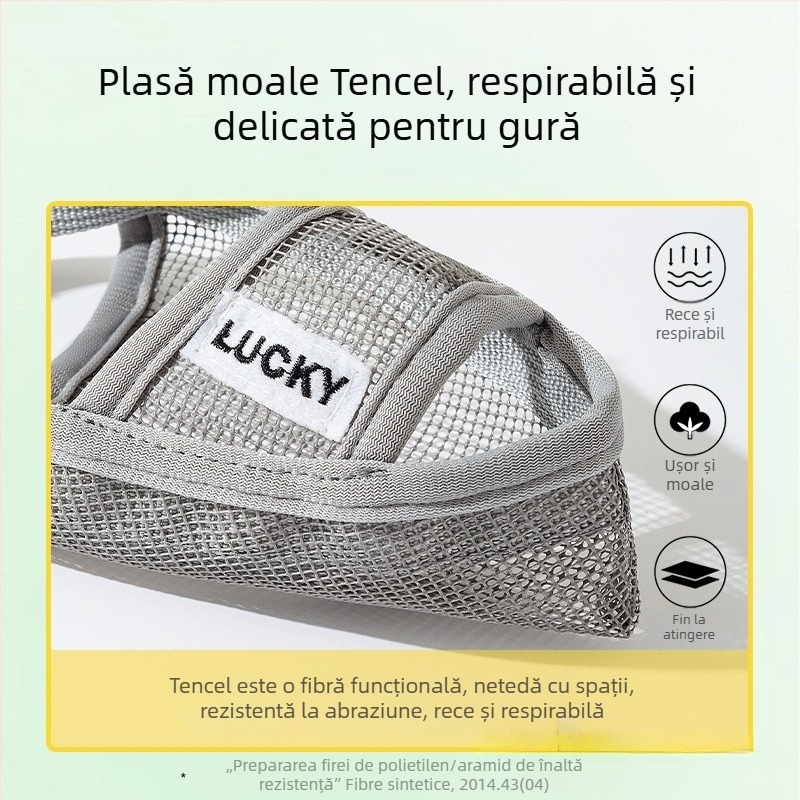 Botniță de câine din plasă respirabilă, anti-mușcare, anti-lătrat, anti-lingere (Material: Altul; Categorie: Altă; Import: Nu; Autorizare IP: Nu)