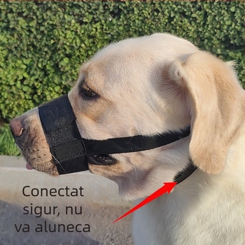 Botniță pentru câini, previne mușcătura și lătratul, reglabilă, material poliester; produs intern; fără licență IP