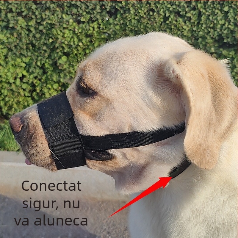 Botniță pentru câini, previne mușcătura și lătratul, reglabilă, material poliester; produs intern; fără licență IP