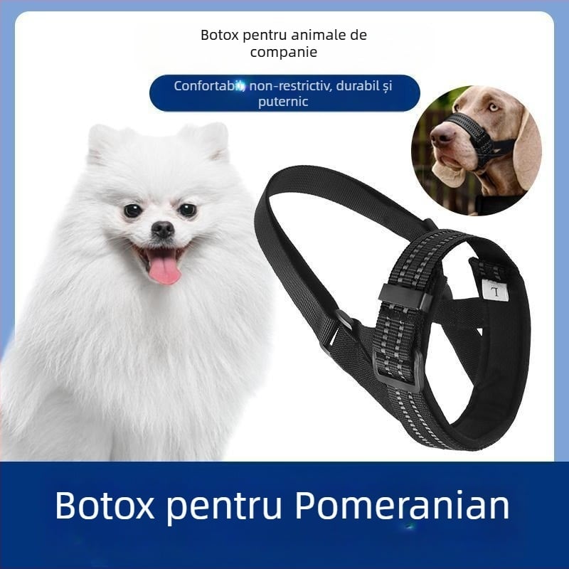 Botniță pentru câinele Pomeranian – previne mușcăturile și lătratul, permite consumul de apă; Cod produs: 648396973257; Material: Alt; Ambalaj: 10 bucăți; Importat: Nu