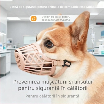 Botniță pentru câini, din plastic, anti-mușcare și anti-lătrat, previne lingerea și mestecarea, brand Friendly