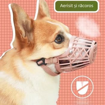 Botniță pentru câini, din plastic, anti-mușcare și anti-lătrat, previne lingerea și mestecarea, brand Friendly
