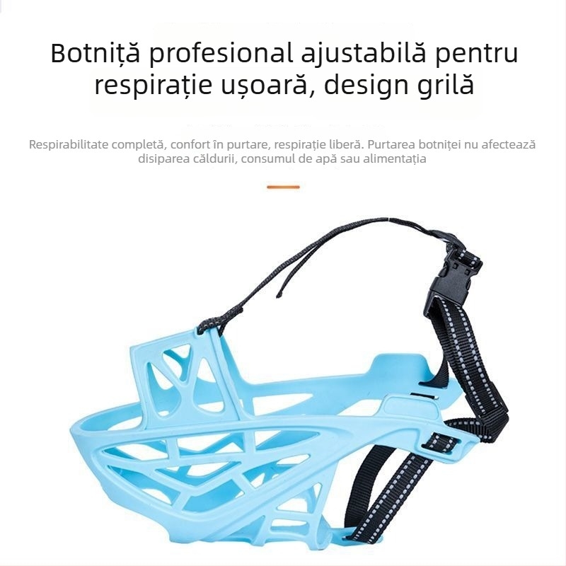 Botniță pentru câini cu protecție împotriva mușcăturilor, a mestecării și a lătratului