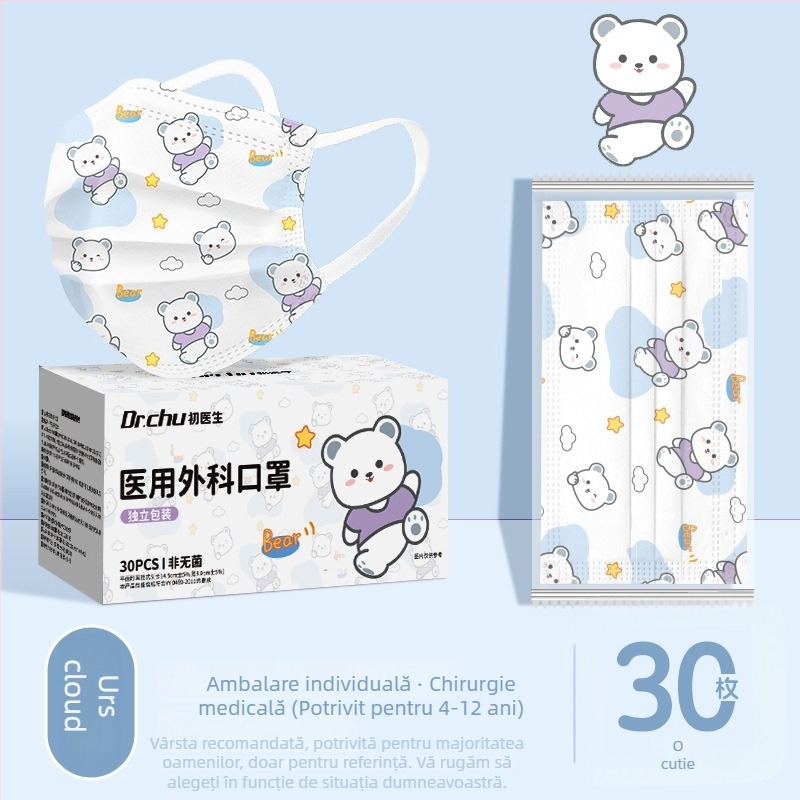 Masca chirurgicală medicală Doctor Chu – Material nețesut + meltblown, de unică folosință