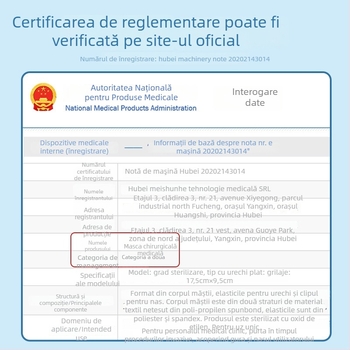 Masca chirurgicală medicală Doctor Chu – țesătură nețesută + meltblown, de unică folosință, moale, marca Doctor Chu