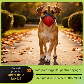 Parrot Dog Mouth Cover — mască de bot din silicon pentru câini, anti-mușcare, anti-lătrat, anti-mâncare, set