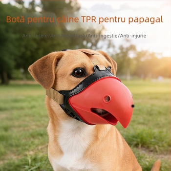 Parrot Dog Mouth Cover — mască de bot din silicon pentru câini, anti-mușcare, anti-lătrat, anti-mâncare, set