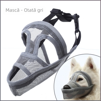 Mască de bot pentru câini mici și de talie medie – plasă din material de plasă, Han Dou, origine Zhejiang, pachet 300, anti-lătrat, anti- mușcare, anti-supra alimentării