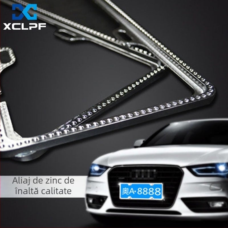 Ramă de plăcuță de înmatriculare din aliaj de zinc, model JIA MEI, pentru toate vehiculele cu marca albastră autohtonă, energie nouă, procesare personalizată disponibilă