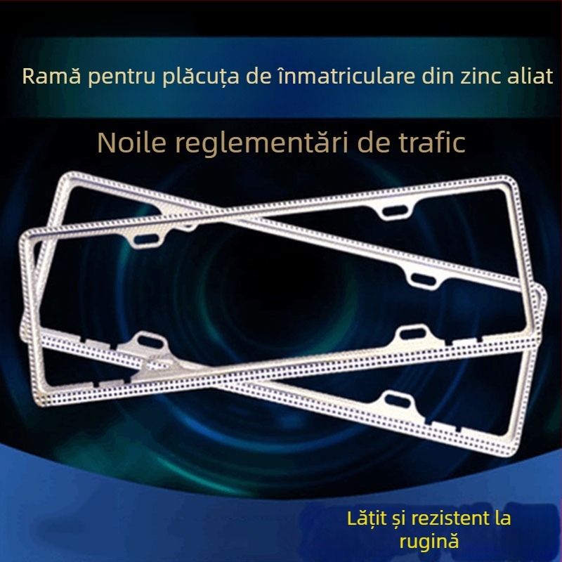 Ramă de plăcuță de înmatriculare din aliaj de zinc, model JIA MEI, pentru toate vehiculele cu marca albastră autohtonă, energie nouă, procesare personalizată disponibilă