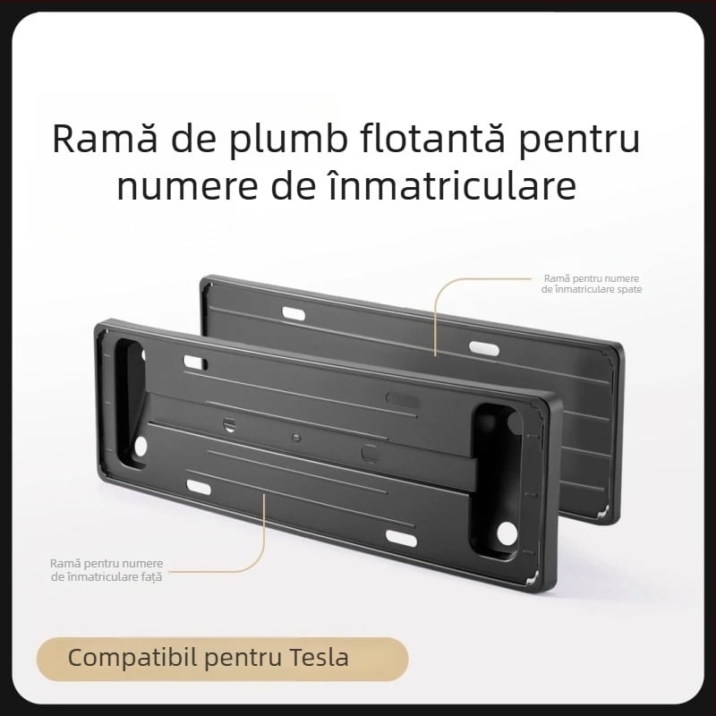Suport suspendat pentru plăcuța de înmatriculare cu acoperire completă pentru Tesla Model Y și Model 3 (versiune nouă) - plastic, brand LANT