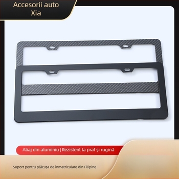Ramă pentru plăcuța de înmatriculare din aliaj de aluminiu, cu model fibră de carbon, Modelul 07, pentru sedan filipinez