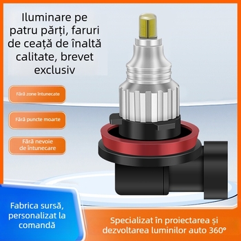 Lumină de ceață LED, model PSX26W/H11/9005/H7, carcasă din aluminiu de aviație cu cupru, 20W, 12V