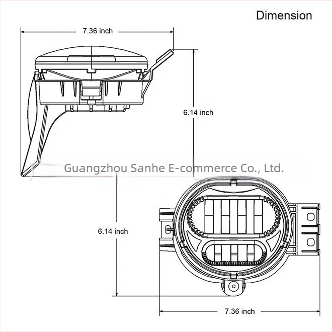 Lampa de ceață față MS-DR1523 pentru Dodge Ram, 63W, 12V, 2500LM