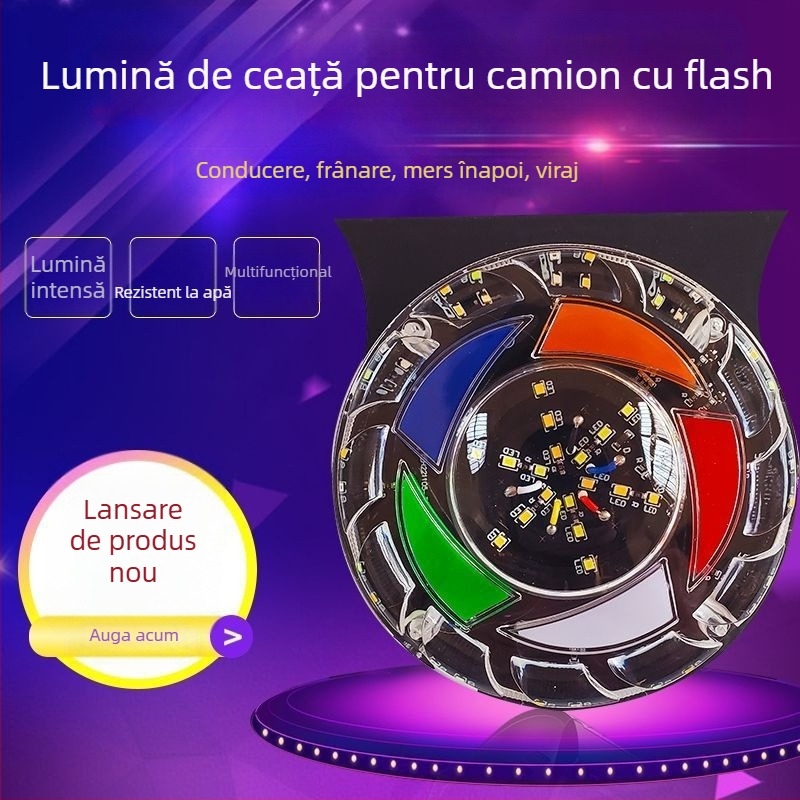 Lampă LED anti-ceață pentru furgon, 12/24V, lampă de avertizare, LED sursă de lumină