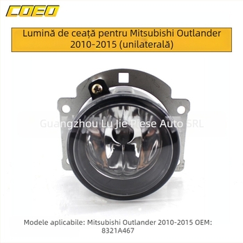 Far de ceață față pentru Mitsubishi Outlander 2010-2015, 8321A467, ABS + sticlă