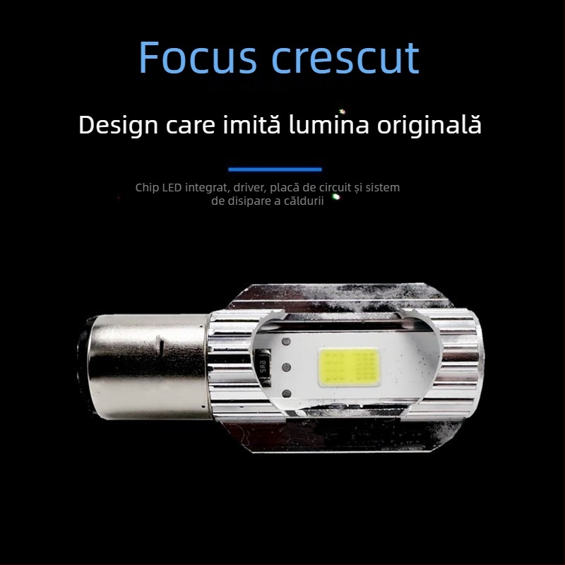Faro LED frontal pentru biciclete electrice, 12V, montaj cu două gheare, fascicul înalt și scăzut