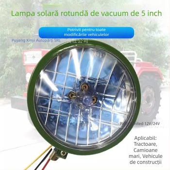 Far frontal pentru vehicule agricole, lampă Xenon în vid, 12V/24V, 5000 lm, modul unic