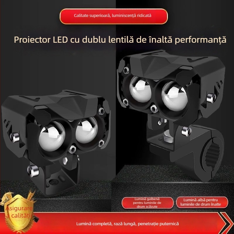 Far LED pentru vehicule electrice – super luminozitate, lampă cu lentilă pentru motocicletă, proiector intermitent, iluminare de drum pentru vehicule cu trei roți