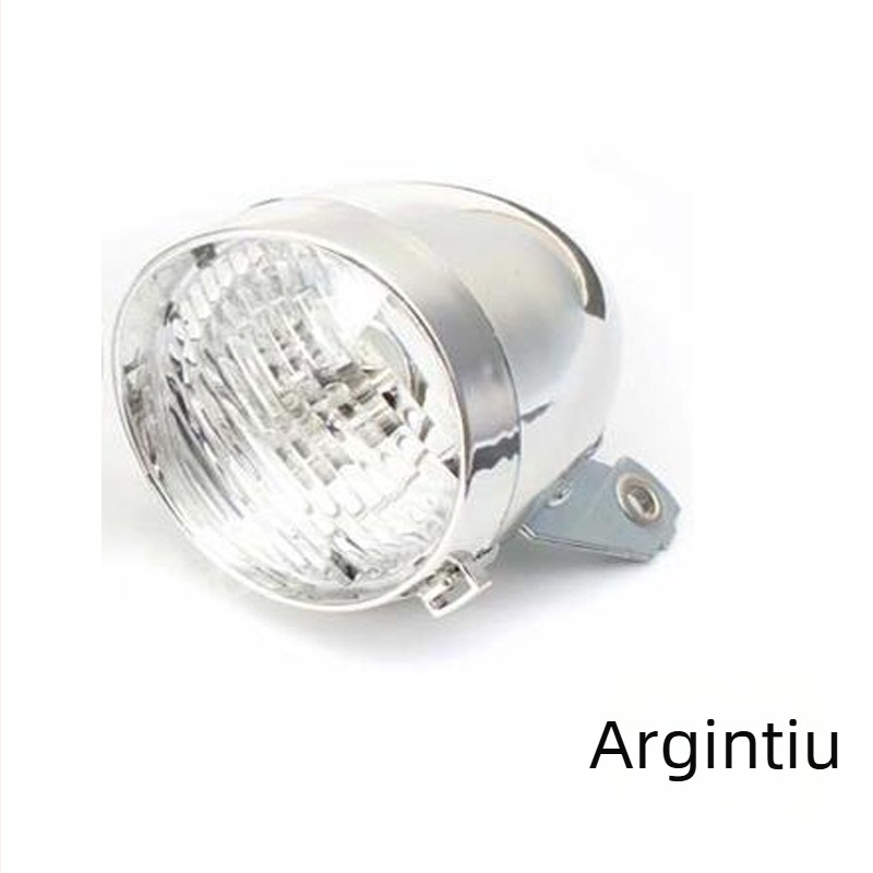 Lampa frontală pentru bicicletă cu 3 LED-uri, alimentare pe baterie, design retro pentru ciclismul de noapte