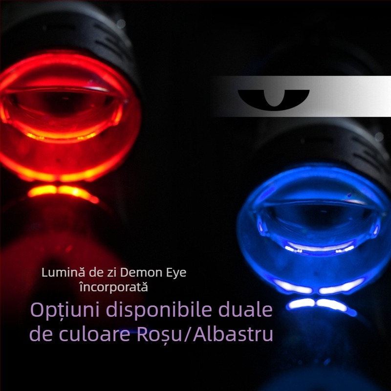 Faro LED H4 cu montaj direct, lentilă bifocală, lumină distantă și apropiată, 3600 lm, 50W