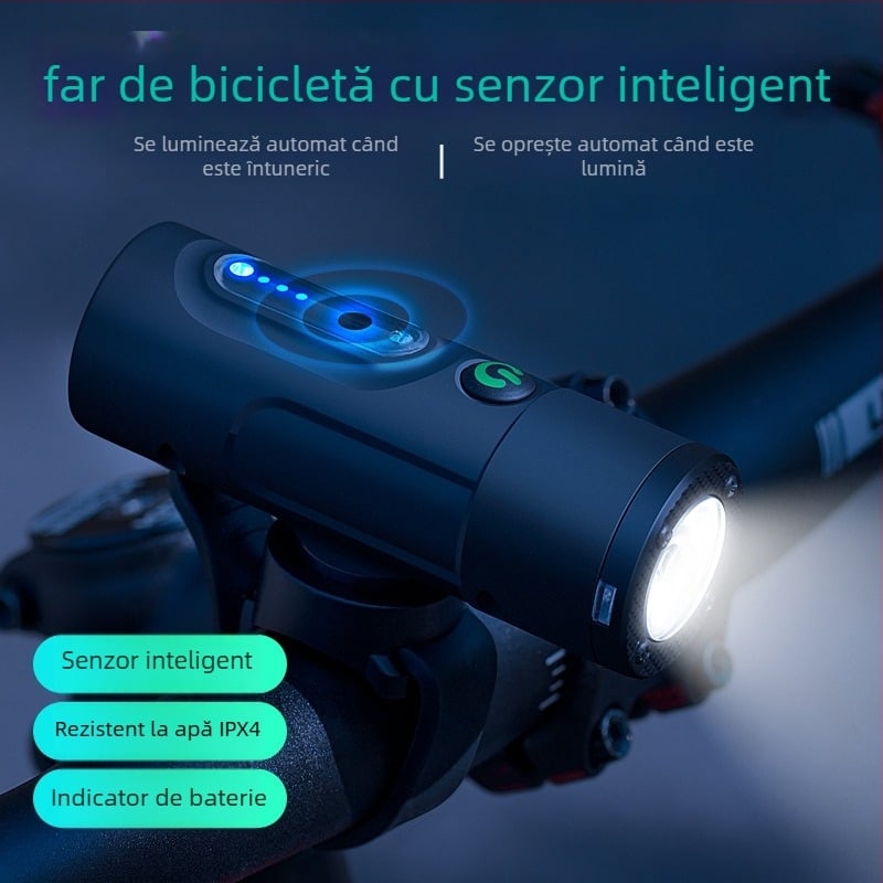 Demonknights Lămpi pentru bicicletă: far și lumină de poziție, pentru plimbări de noapte pe drumuri montane, impermeabile