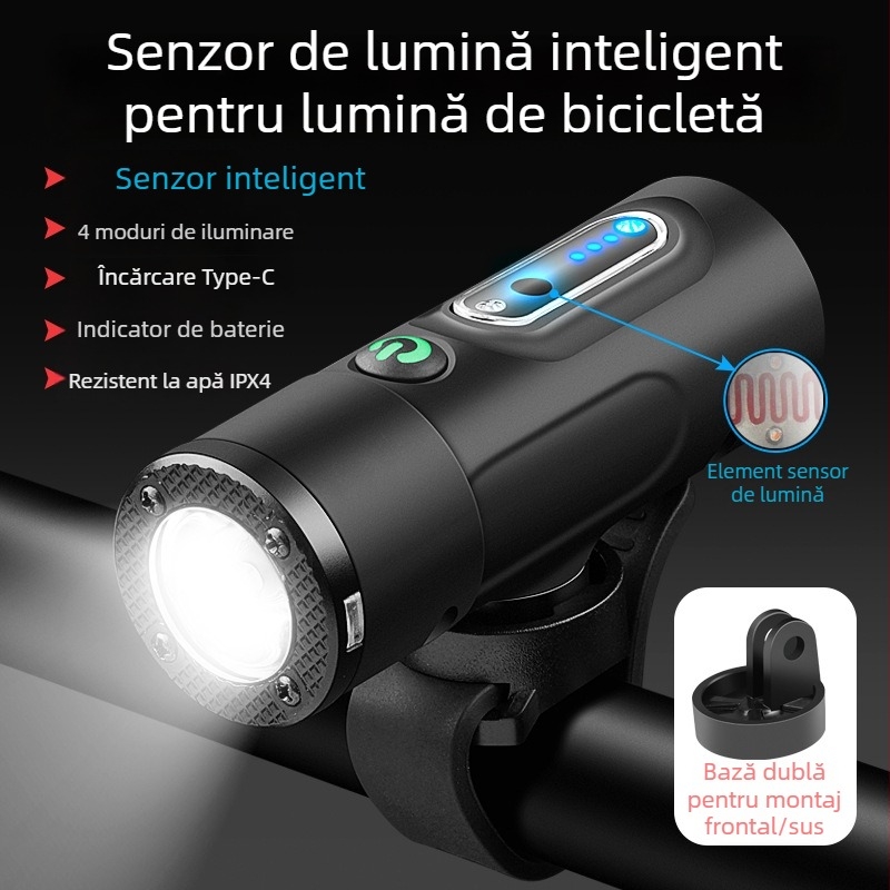 Demonknights Lămpi pentru bicicletă: far și lumină de poziție, pentru plimbări de noapte pe drumuri montane, impermeabile