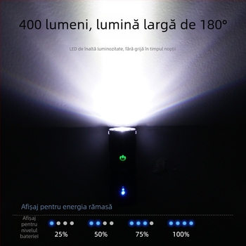 Demonknights set lumini bicicletă pentru plimbări nocturne: far față și far spate, impermeabil