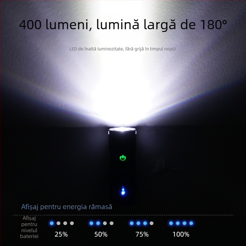 Demonknights set lumini bicicletă pentru plimbări nocturne: far față și far spate, impermeabil