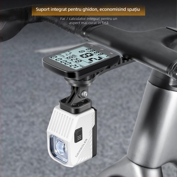 NEWBOLER Lumină pentru bicicletă cu telecomandă wireless, fascicul lung/scurt, montată sub farul frontal, potrivită pentru biciclete de drum și MTB pentru plimbări nocturne