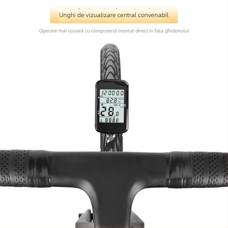 NEWBOLER Lumină pentru bicicletă cu telecomandă wireless, fascicul lung/scurt, montată sub farul frontal, potrivită pentru biciclete de drum și MTB pentru plimbări nocturne