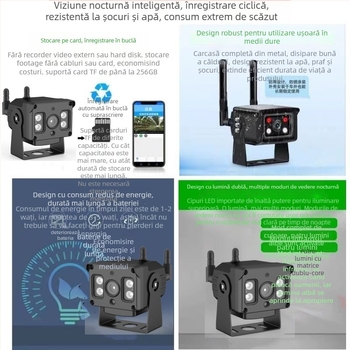 Cameră IP wireless pentru vehicule pentru monitorizare în timp real, 1440p, obiectiv 3.6 mm, IR 20 m, alimentare DC12-24V