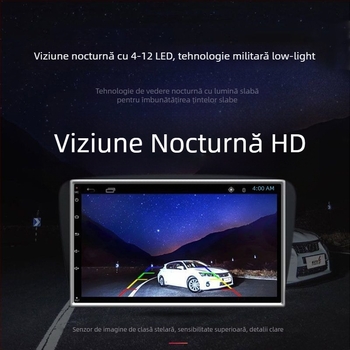 Cameră pentru mers înapoi a mașinii - impermeabilă, 720P HD, vizibilitate de noapte, lentilă în stil lotus, LED-uri 4/8.