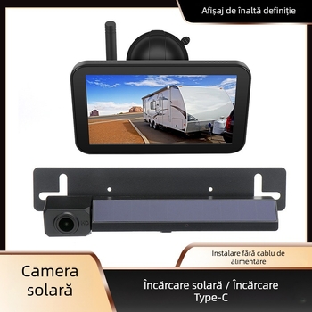 SV Cameră de recul wireless pentru automobil cu monitor pentru unghiuri moarte, 1080p/720p/480p, unghi de vizualizare 110°, semnal video AV, model My-503+s219