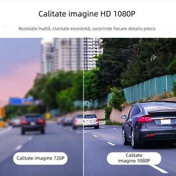 Camera de bord cu camere față și spate — 1080P, viziune nocturnă, 60fps, video AHD, unghi de vizualizare 120°
