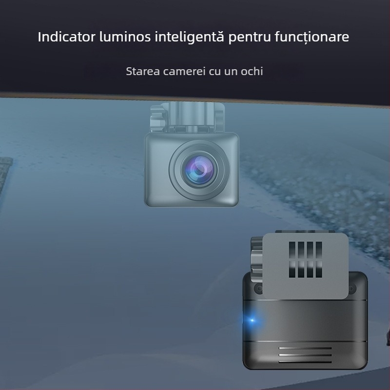 Camera de bord cu camere față și spate — 1080P, viziune nocturnă, 60fps, video AHD, unghi de vizualizare 120°
