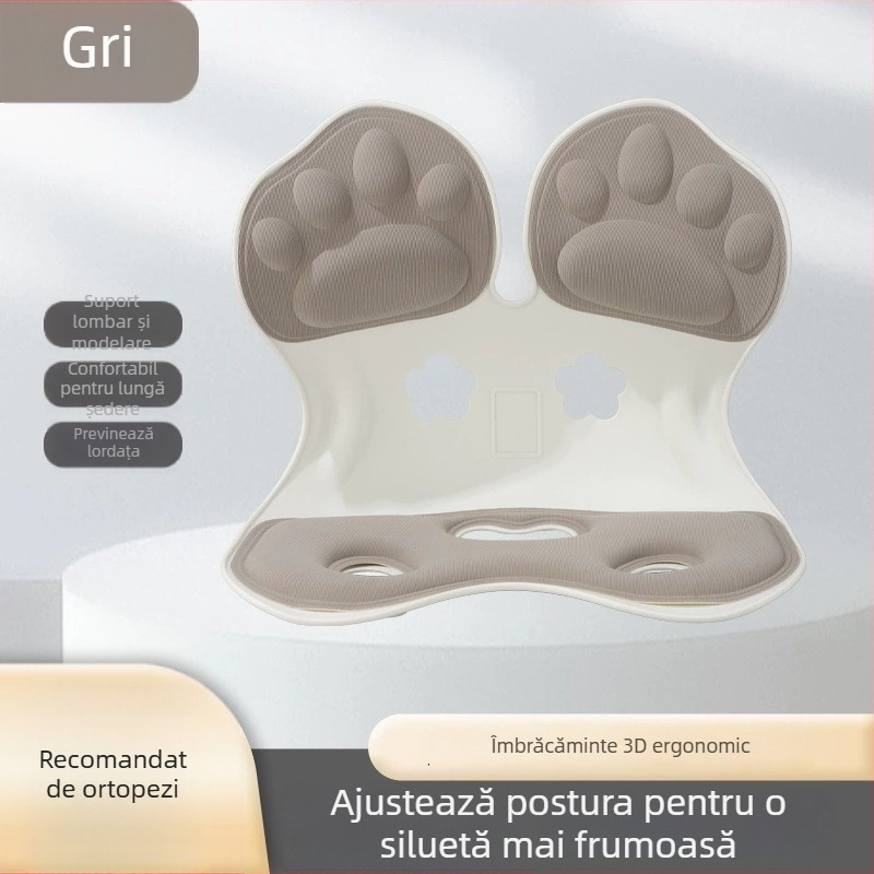 Perna de scaun pentru birou pentru corectarea posturii și ameliorarea durerii lombare; carcasă din plastic, umplutură din burete, stil lux ușor