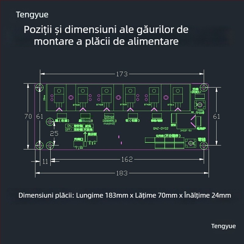 Placă de control universală pentru încălzire – pentru mese cu hotpot și încălzitoare electrice, piesa 994518540513, zonă 51–100 m², montaj în vehicul