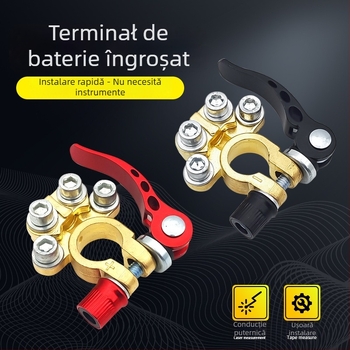 Cleme terminal baterie din alamă, 1 pereche, pentru cablare baterie, compatibil cu 45-200