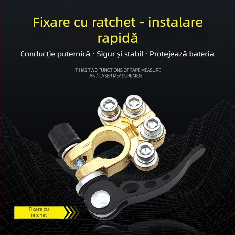 Cleme terminal baterie din alamă, 1 pereche, pentru cablare baterie, compatibil cu 45-200