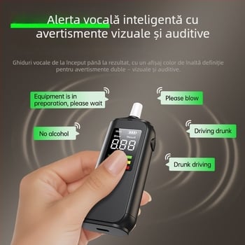Breathalyzer electrochimic de înaltă precizie - detector de alcool fără contact