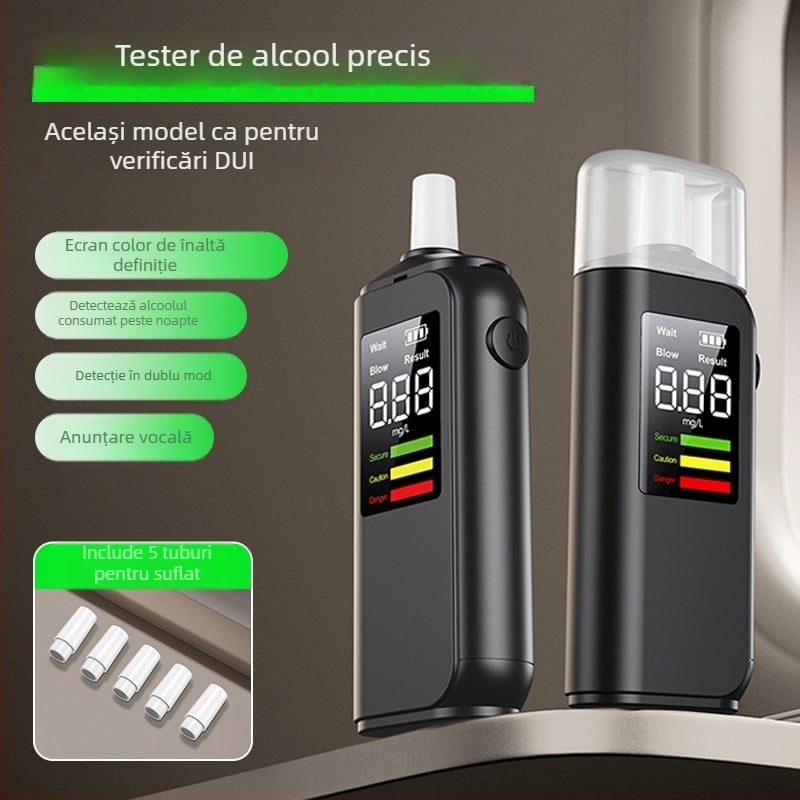 Breathalyzer electrochimic de înaltă precizie - detector de alcool fără contact