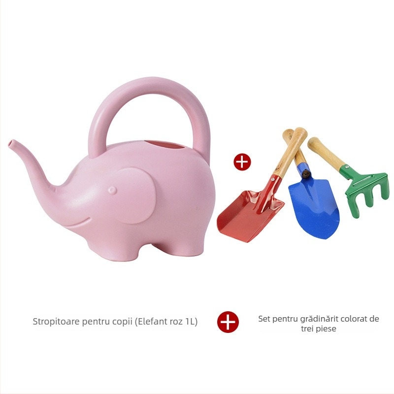 Moding Stropitoare din plastic pentru copii – 1 L, design drăguț cu elefant desen animat, pentru grădină acasă