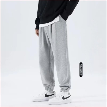 Pantaloni trening bărbați din fleece de bumbac, croială lejeră, lungi, casual, 60% bumbac, lansare toamnă 2025