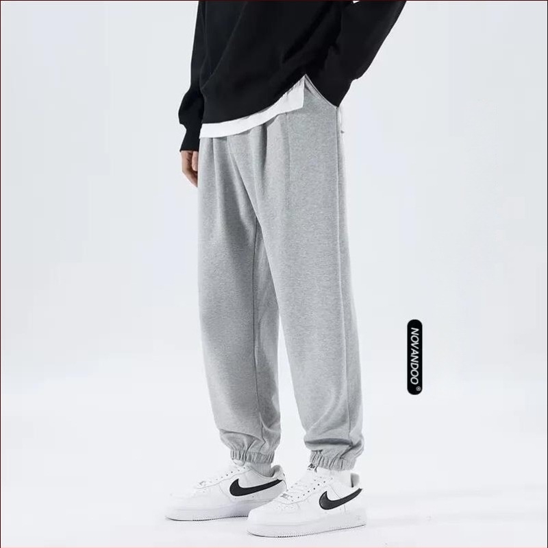 Pantaloni trening bărbați din fleece de bumbac, croială lejeră, lungi, casual, 60% bumbac, lansare toamnă 2025