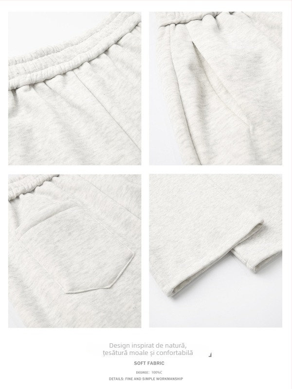 Pantaloni casual pentru bărbați, talie medie, croială dreaptă, închidere cu nasturi, amestec poliester-bumbac, model gradient, buzunare decorative, potriviți pentru primăvară și toamnă