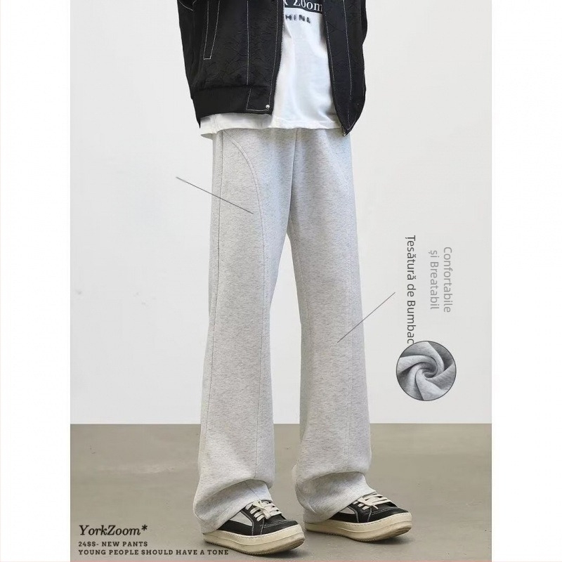 Pantaloni trening pentru adolescenți, talie medie și croială dreaptă, purtare zilnică pentru iarna 2025, amestec de fibre chimice