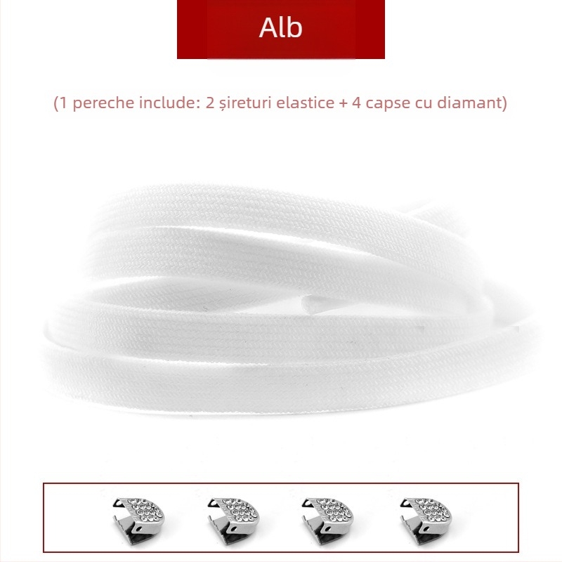 Șnururi de pantofi universale, fără nod, cu lățime 8 mm, cu închidere elastică, dublu strat din spandex, potrivite pentru toate anotimpurile; pentru adidași, pantofi din piele, ghete și încălțăminte casual