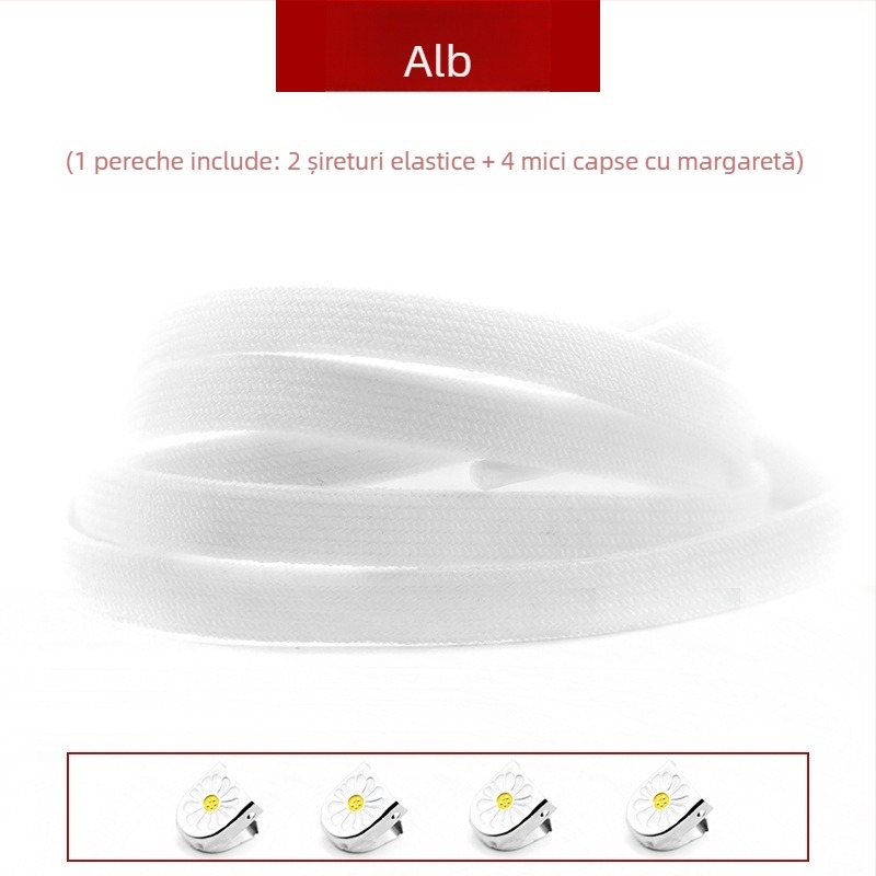 Șnururi de pantofi universale, fără nod, cu lățime 8 mm, cu închidere elastică, dublu strat din spandex, potrivite pentru toate anotimpurile; pentru adidași, pantofi din piele, ghete și încălțăminte casual