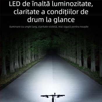 Lumină frontală pentru bicicletă pentru plimbări nocturne — ultra-luminată, baterie cu durată lungă pentru biciclete de munte și de drum